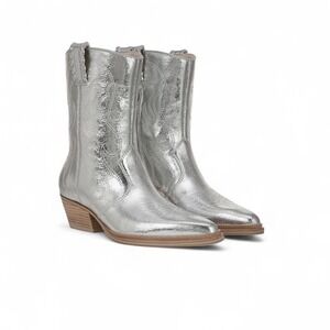 Silver Western Cowboy Boots‎